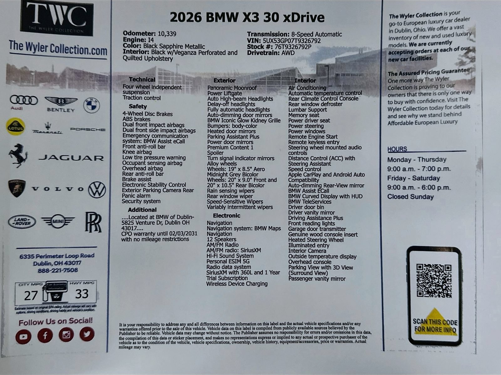 Used 2026 BMW X3 xDrive30i AWD/4WD image 47