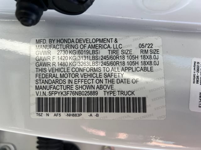 Used 2022 Honda Ridgeline RTL-E image 17