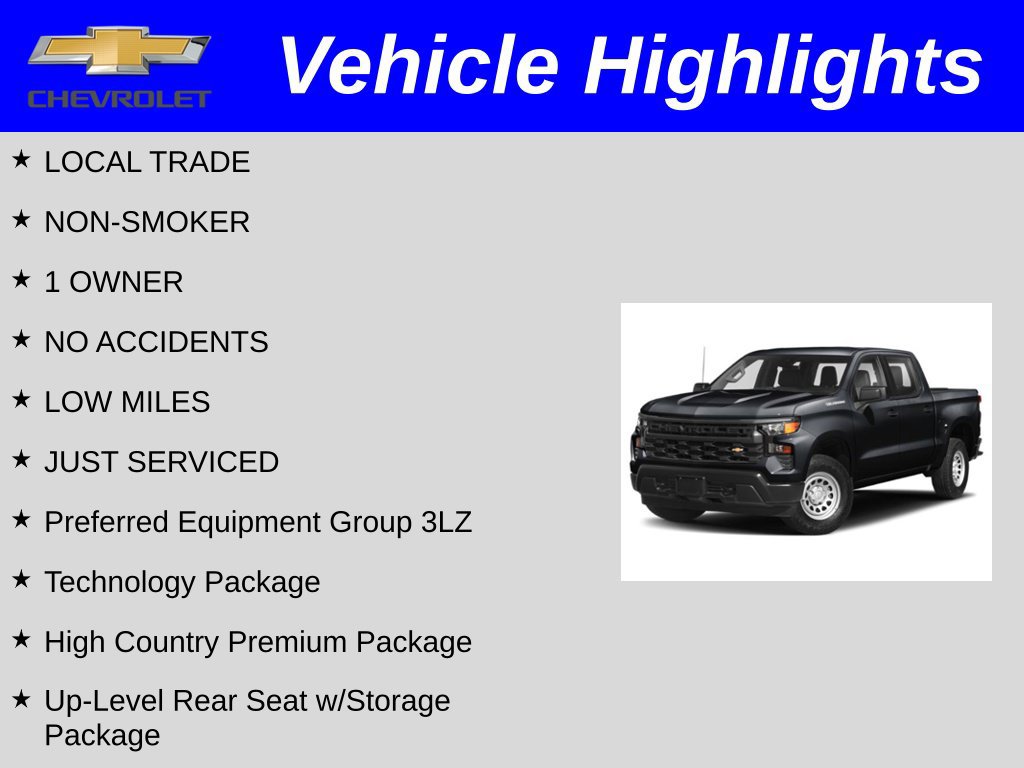 Used 2022 Chevrolet Silverado 1500 High Country w/ High Country Premium Package AWD/4WD image 2