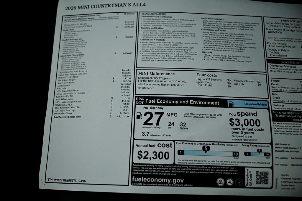 New 2026 MINI Cooper Countryman S w/ Comfort Package Max image 39