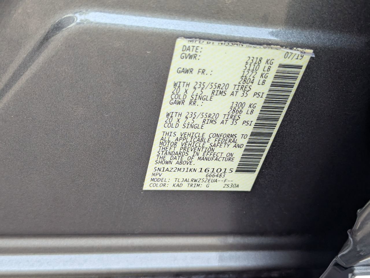 Used 2019 Nissan Murano SL w/ SL Technology Package FWD image 31