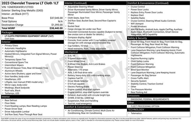 Certified 2023 Chevrolet Traverse LT image 28