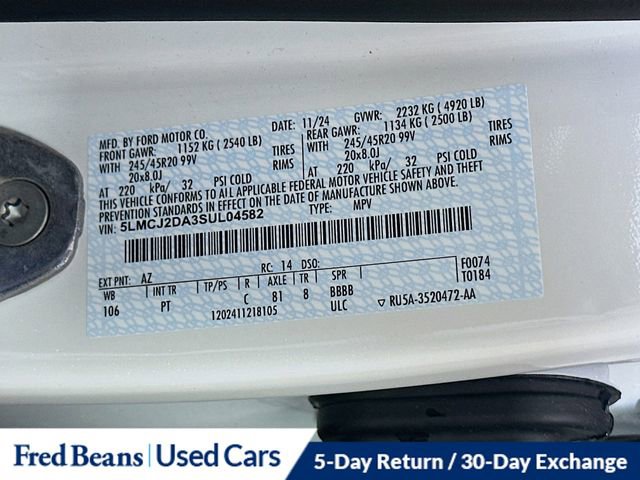 Certified 2025 Lincoln Corsair Reserve w/ Equipment Group 202A image 36