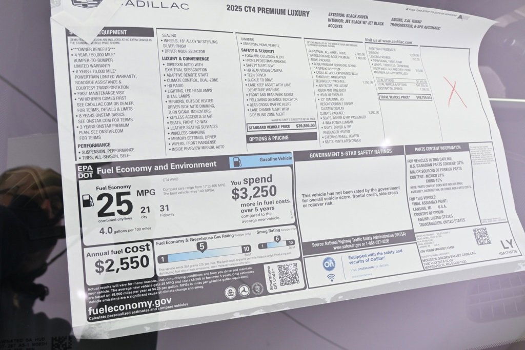 New 2025 Cadillac CT4 Premium Luxury image 36