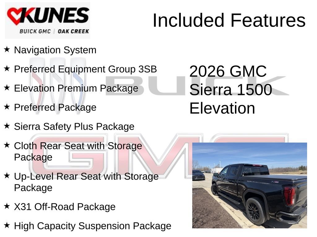 New 2026 GMC Sierra 1500 Elevation w/ Elevation Premium Package AWD/4WD image 2