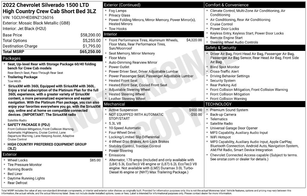 Certified 2022 Chevrolet Silverado 1500 High Country AWD/4WD image 12