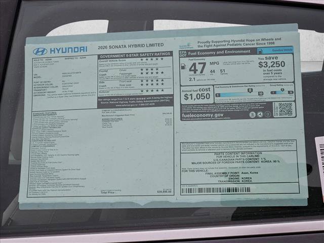 New 2026 Hyundai Sonata Limited image 16