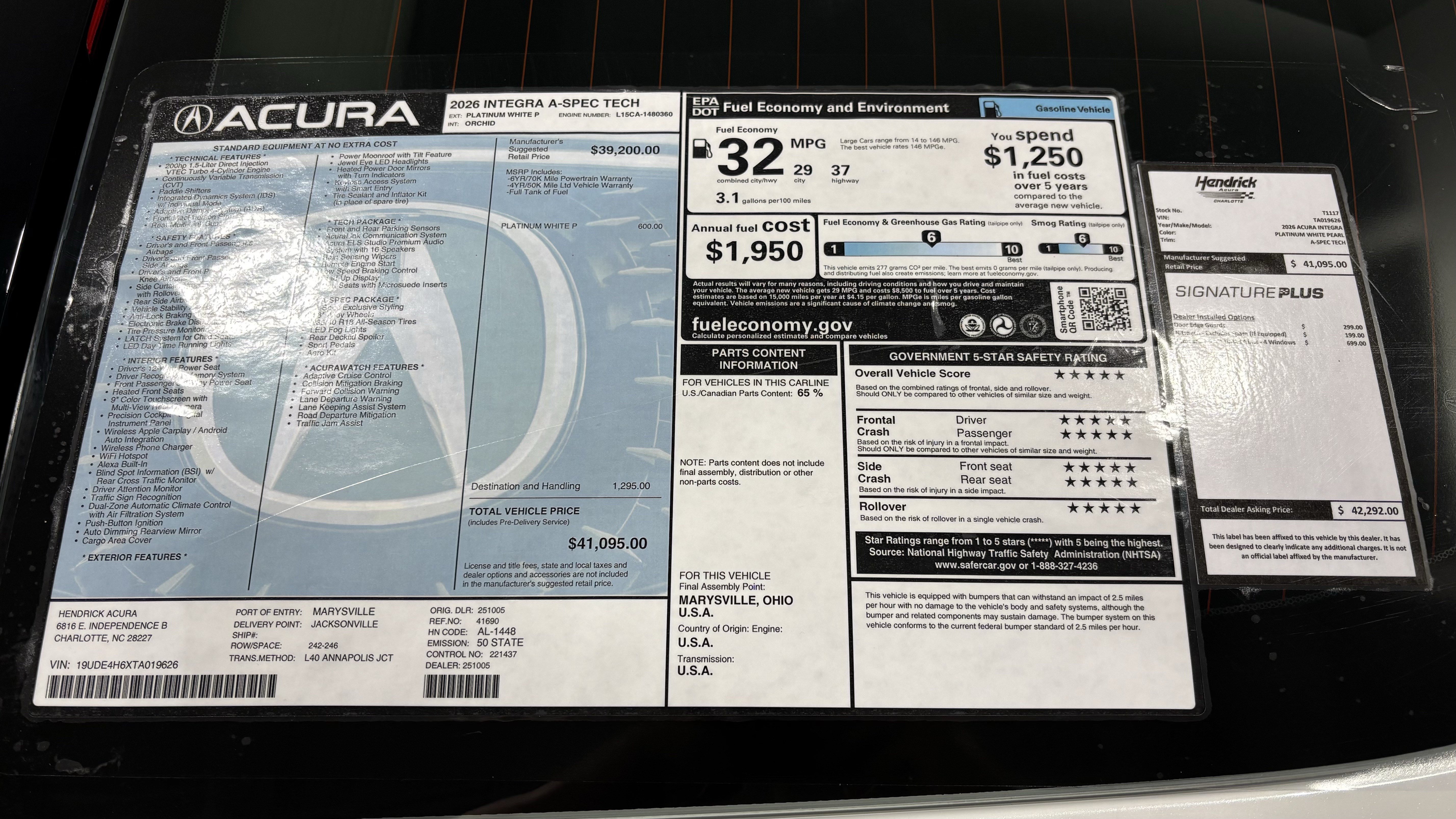 New 2026 Acura Integra A-Spec w/ Technology Package FWD image 34