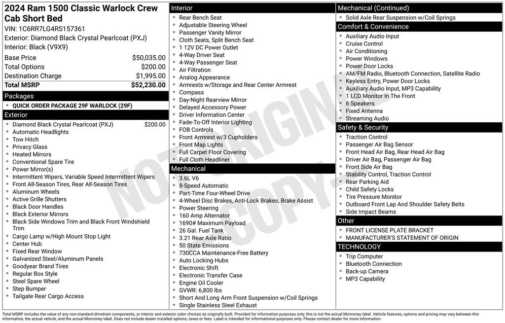 Used 2024 RAM 1500 Warlock AWD/4WD image 2