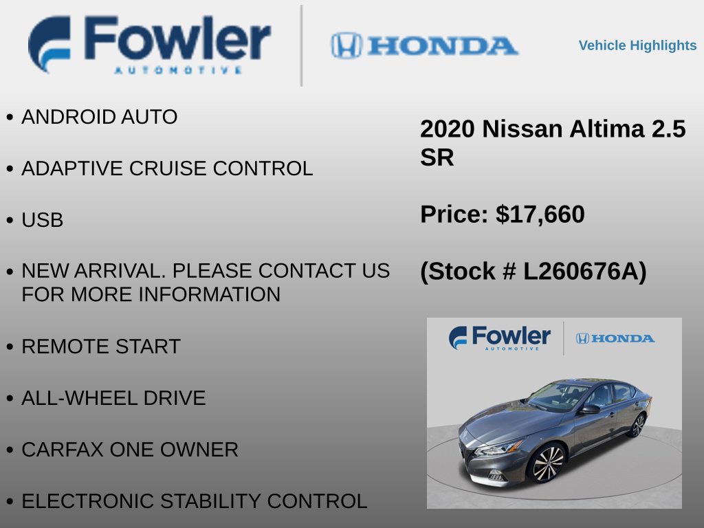 Used 2020 Nissan Altima 2.5 SR AWD/4WD image 8