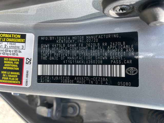 Used 2020 Toyota Camry SE w/ Protection Package (Q2) FWD image 26