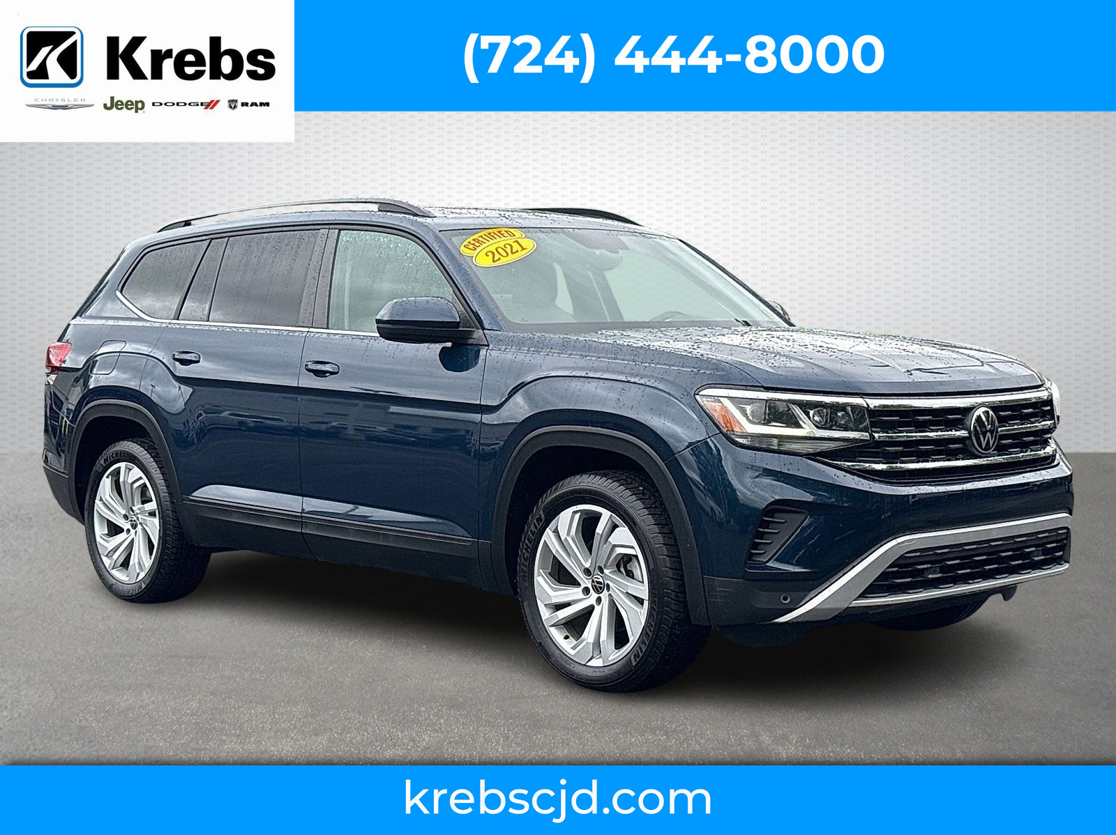 Used 2021 Volkswagen Atlas SE w/ Panoramic Sunroof Package AWD/4WD image 1
