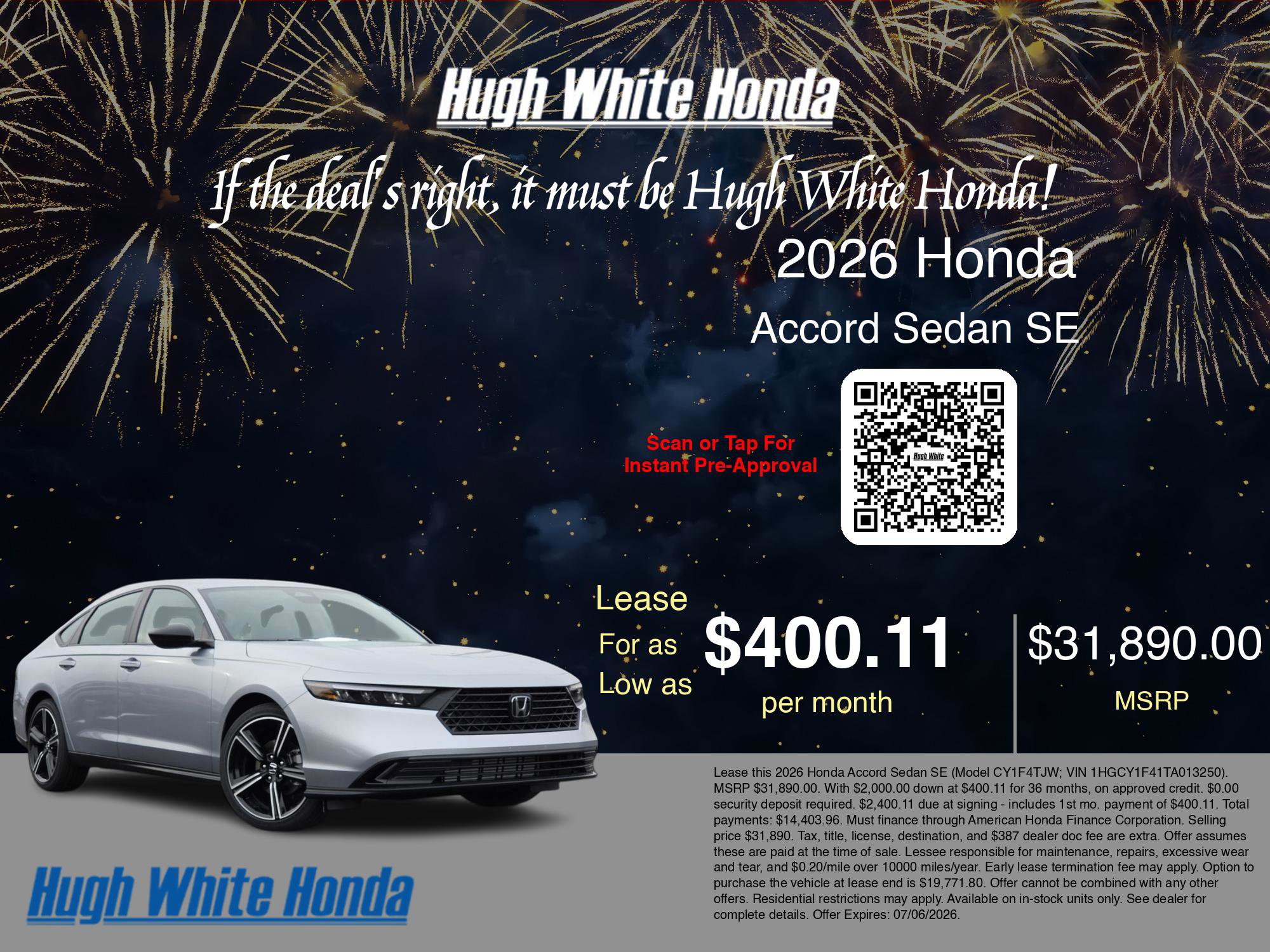 New 2026 Honda Accord SE image 3