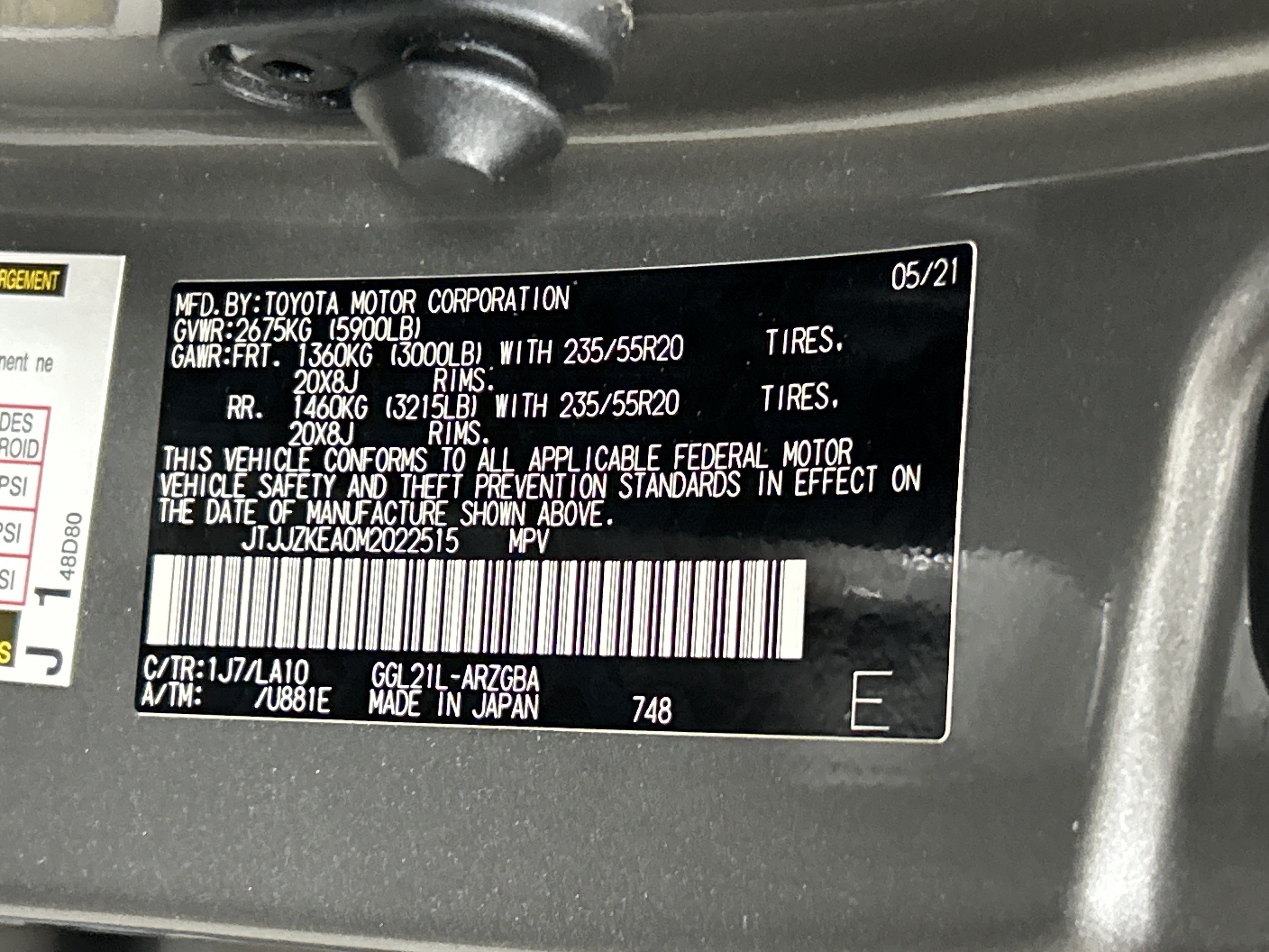 Used 2021 Lexus RX 350L Luxury w/ Accessory Package FWD image 33
