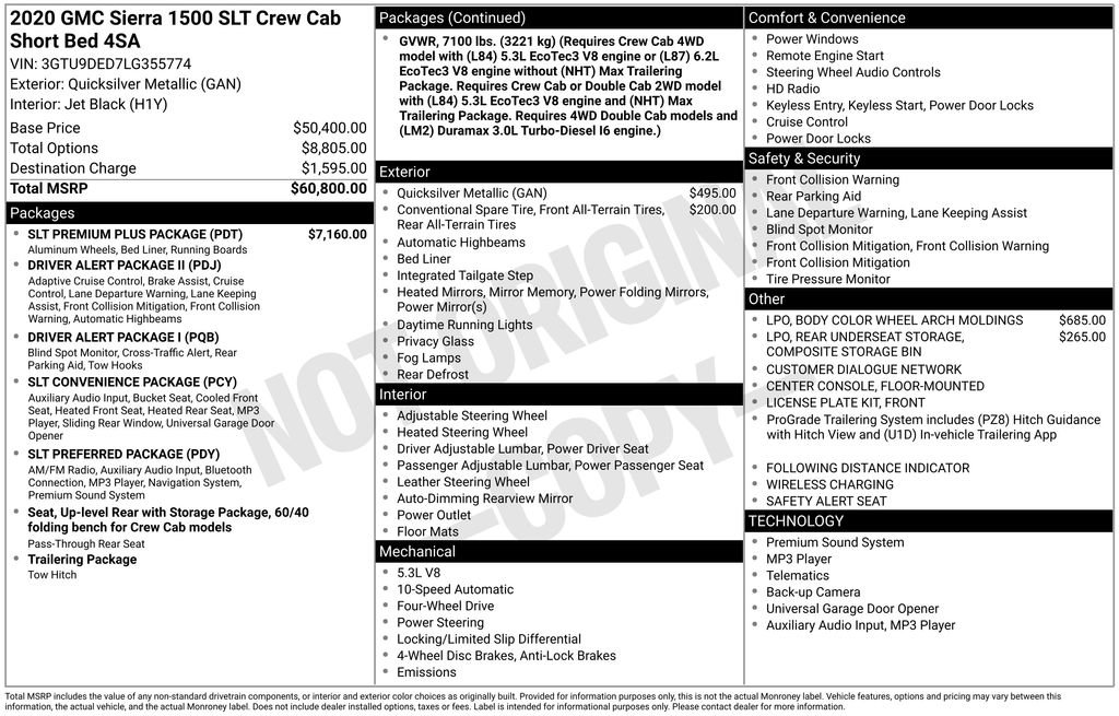 Used 2020 GMC Sierra 1500 SLT w/ SLT Premium Plus Package image 6