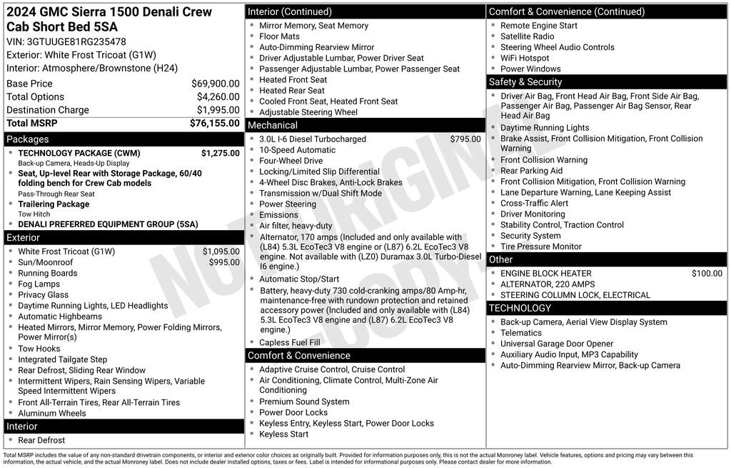 Used 2024 GMC Sierra 1500 Denali w/ Technology Package AWD/4WD image 2
