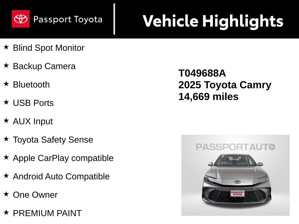Certified 2025 Toyota Camry SE image 14