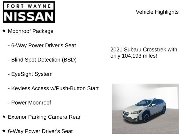 Used 2021 Subaru Crosstrek 2.0i Premium w/ Moonroof Package image 7