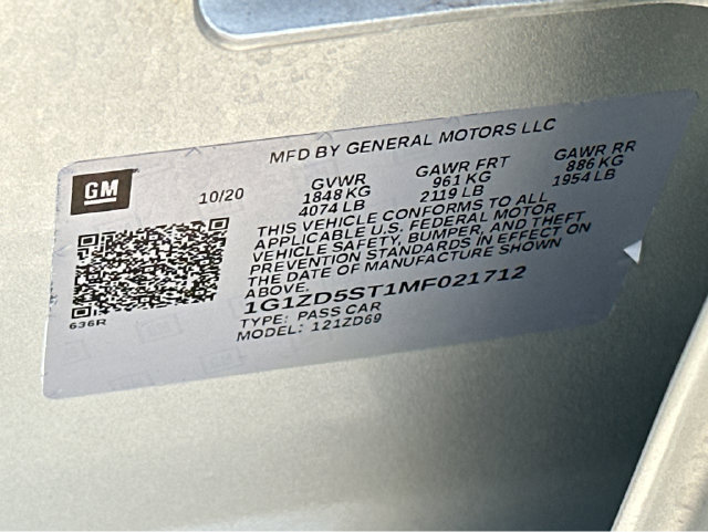 Certified 2021 Chevrolet Malibu LT FWD image 33