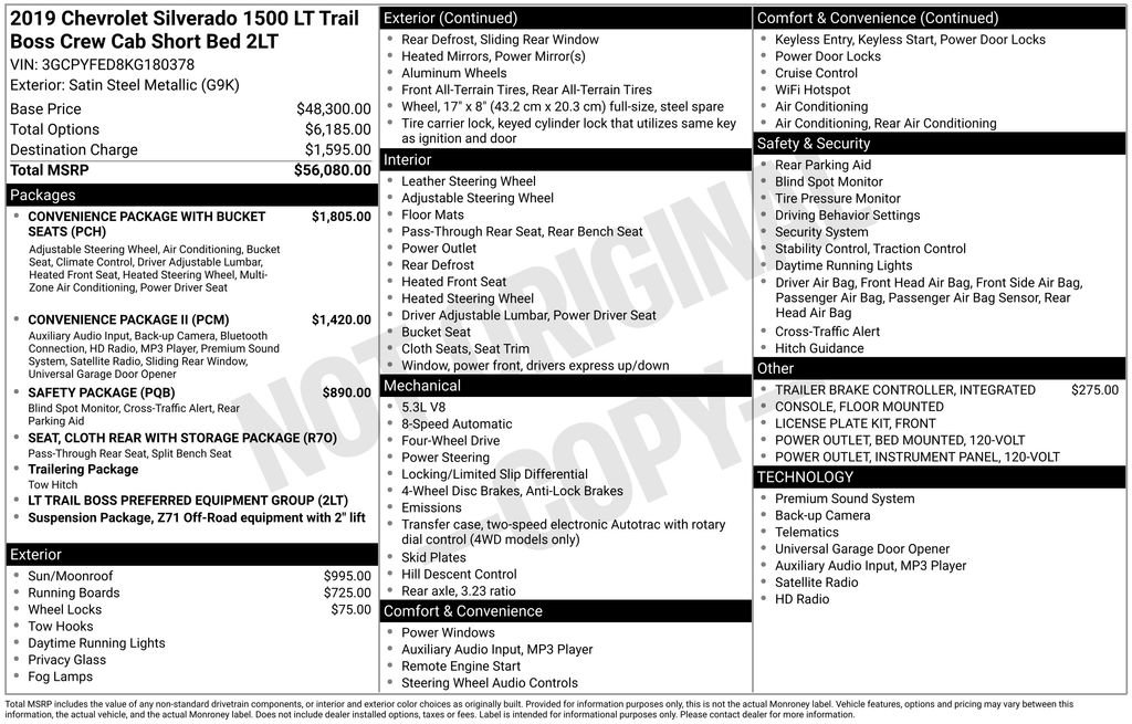 Used 2019 Chevrolet Silverado 1500 LT Trail Boss image 27