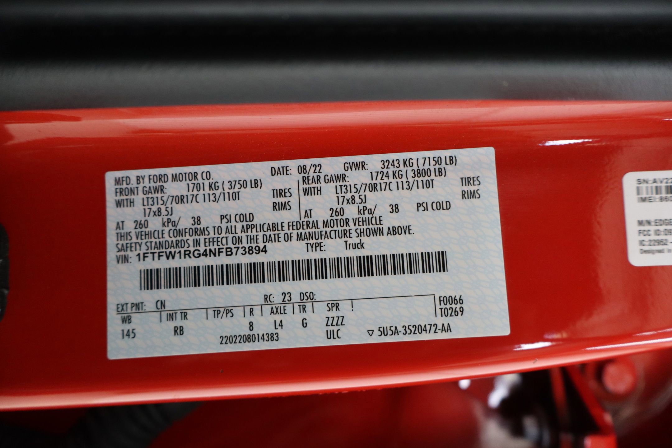 Used 2022 Ford F150 Raptor w/ Equipment Group 801A High image 31