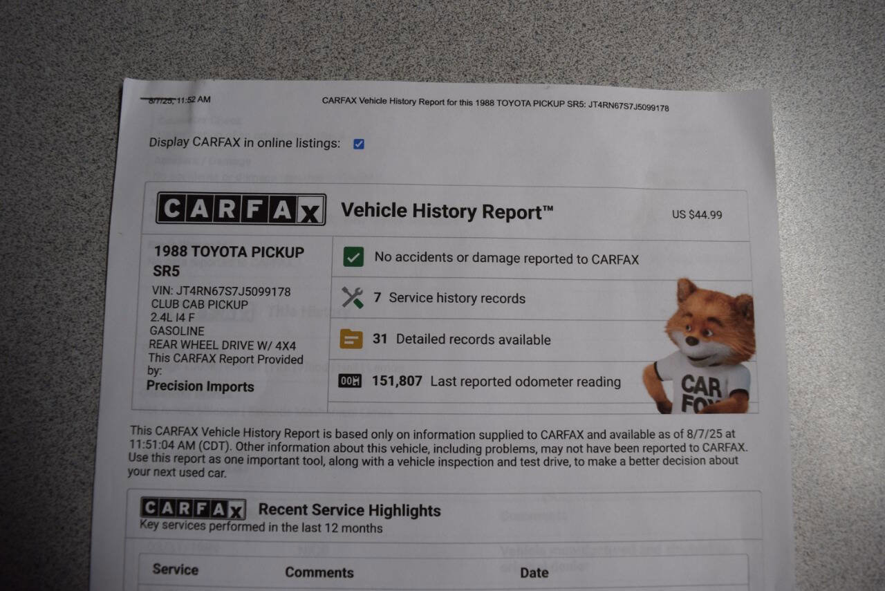 Used 1988 Toyota Pickup SR5 image 93