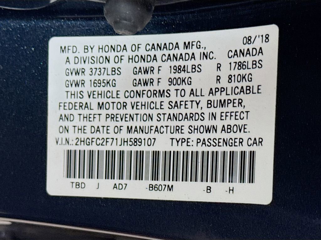 Used 2018 Honda Civic EX image 27