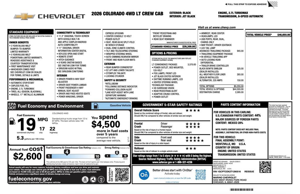 New 2026 Chevrolet Colorado LT w/ LT Convenience Package AWD/4WD image 2