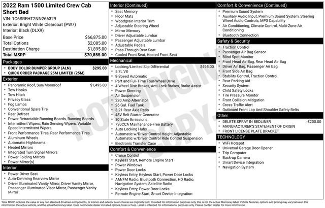 Used 2022 RAM 1500 Limited w/ Body Color Bumper Group image 42