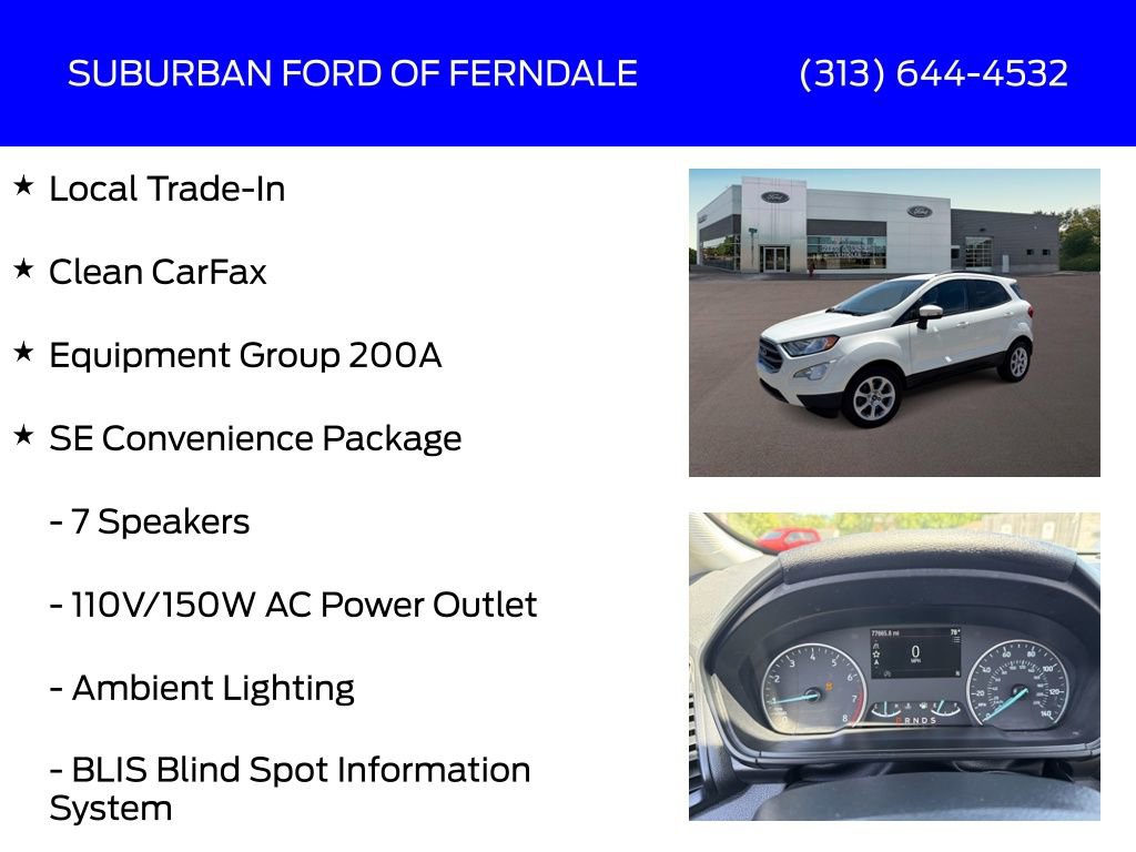 Used 2021 Ford EcoSport SE w/ SE Convenience Package FWD image 4