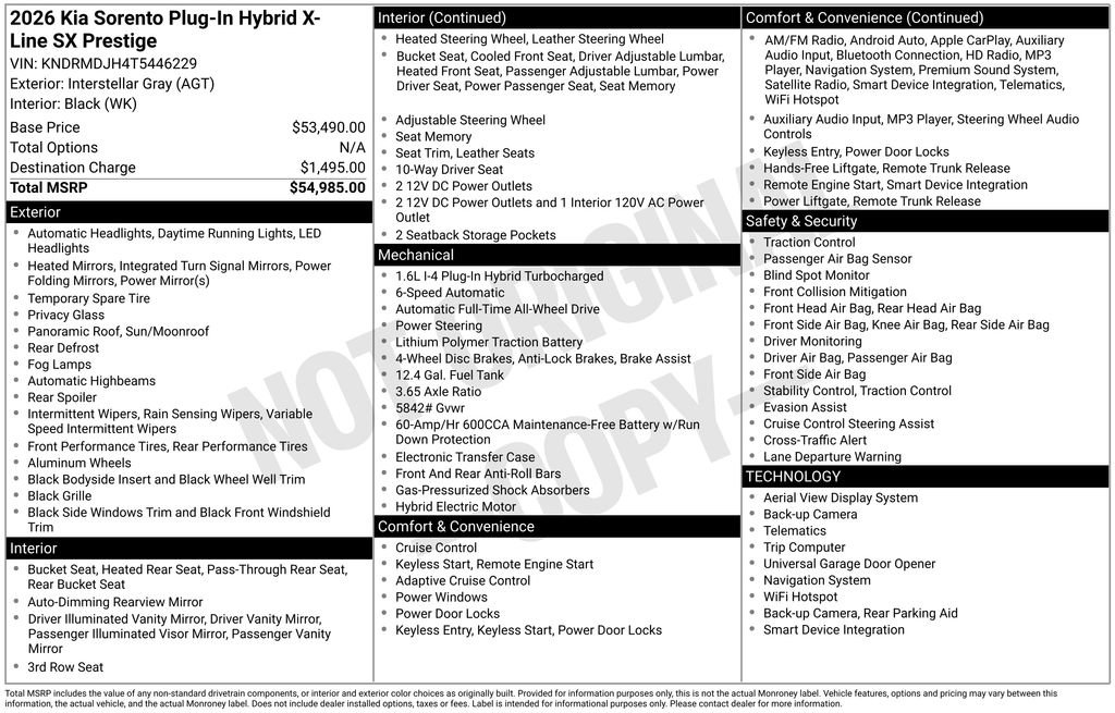 New 2026 Kia Sorento SX Prestige AWD/4WD image 4
