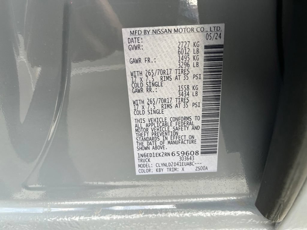 Certified 2024 Nissan Frontier PRO-4X w/ Pro Convenience Package AWD/4WD image 9