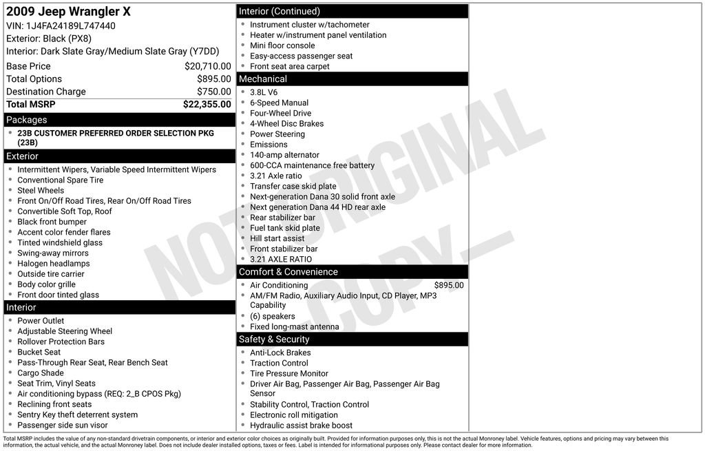 Used 2009 Jeep Wrangler X AWD/4WD image 39