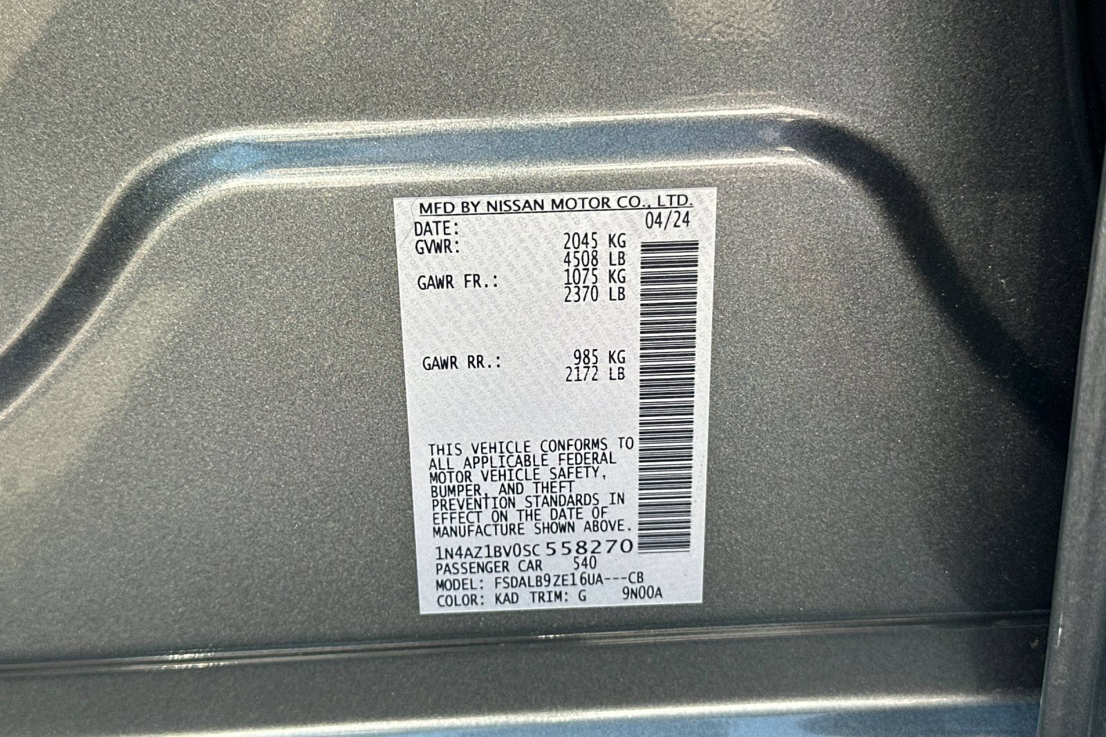 Certified 2025 Nissan Leaf S FWD image 34