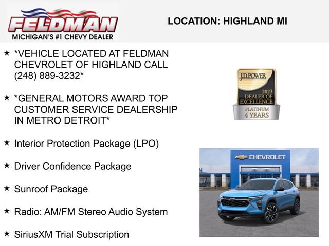 New 2026 Chevrolet Trax RS w/ Sunroof Package image 3