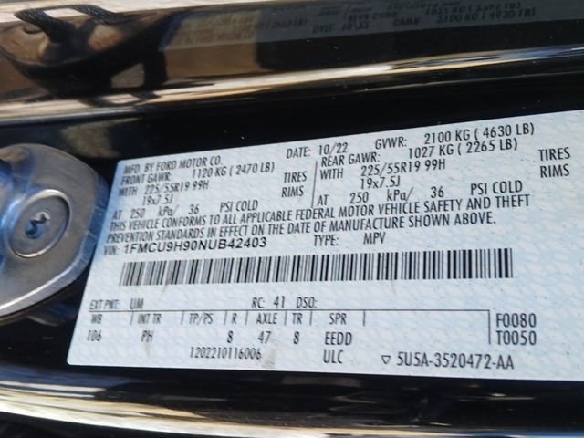 Used 2022 Ford Escape SEL w/ SEL Stealth AWD Package image 19