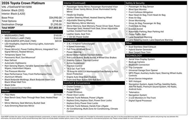 Certified 2026 Toyota Crown Platinum AWD/4WD image 35