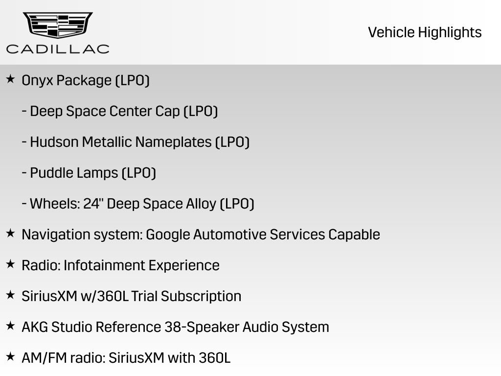 New 2025 Cadillac Escalade IQ Sport 2 w/ LPO, ONYX Package image 11