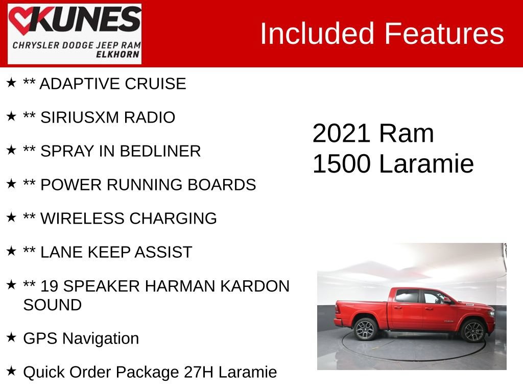 Used 2021 RAM 1500 Laramie AWD/4WD image 3