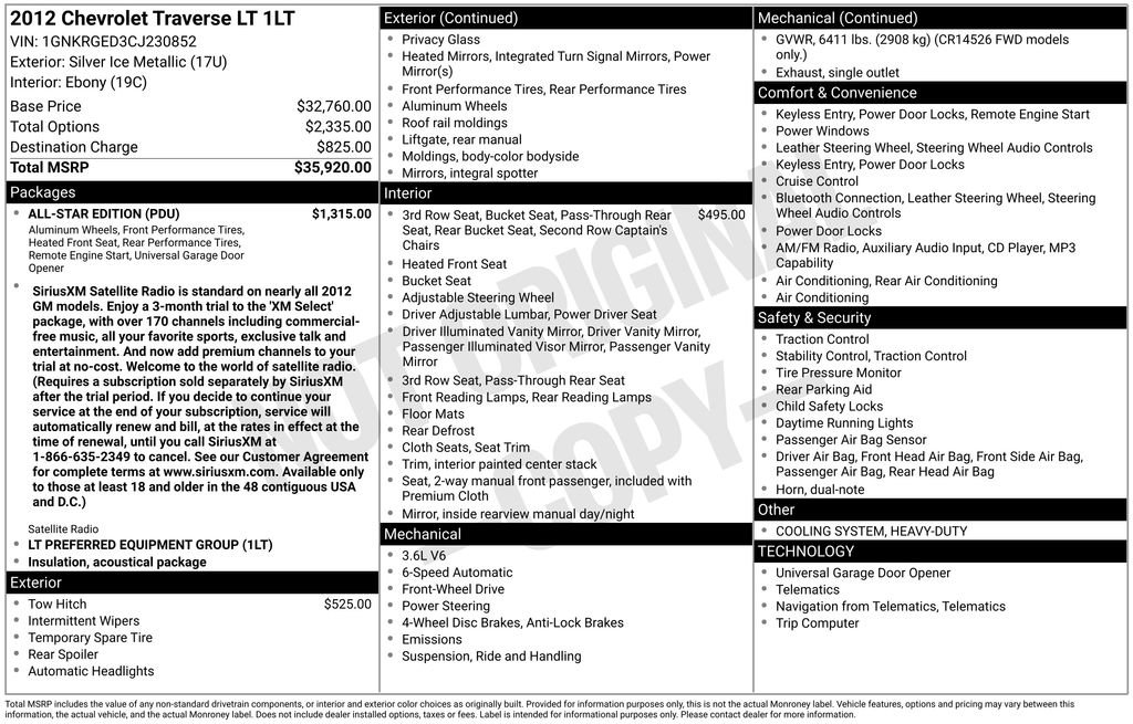 Used 2012 Chevrolet Traverse LT w/ All-Star Edition FWD image 6