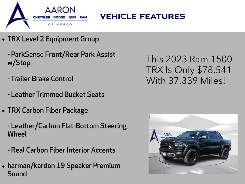 Used 2023 RAM 1500 TRX w/ TRX Level 2 Equipment Group AWD/4WD image 23