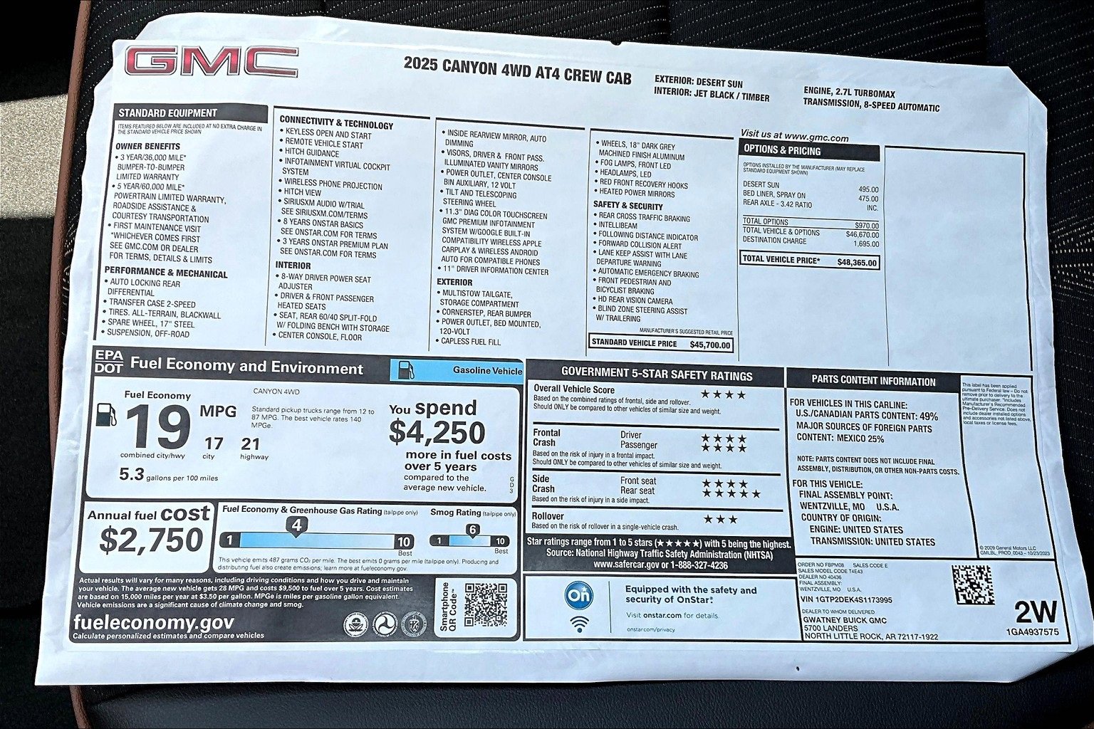 New 2025 GMC Canyon AT4 image 14