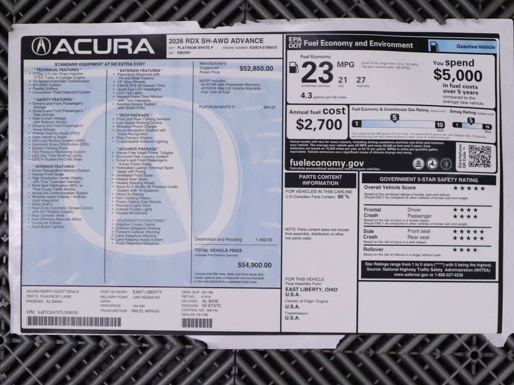 New 2026 Acura RDX SH-AWD w/ Advance Package image 9