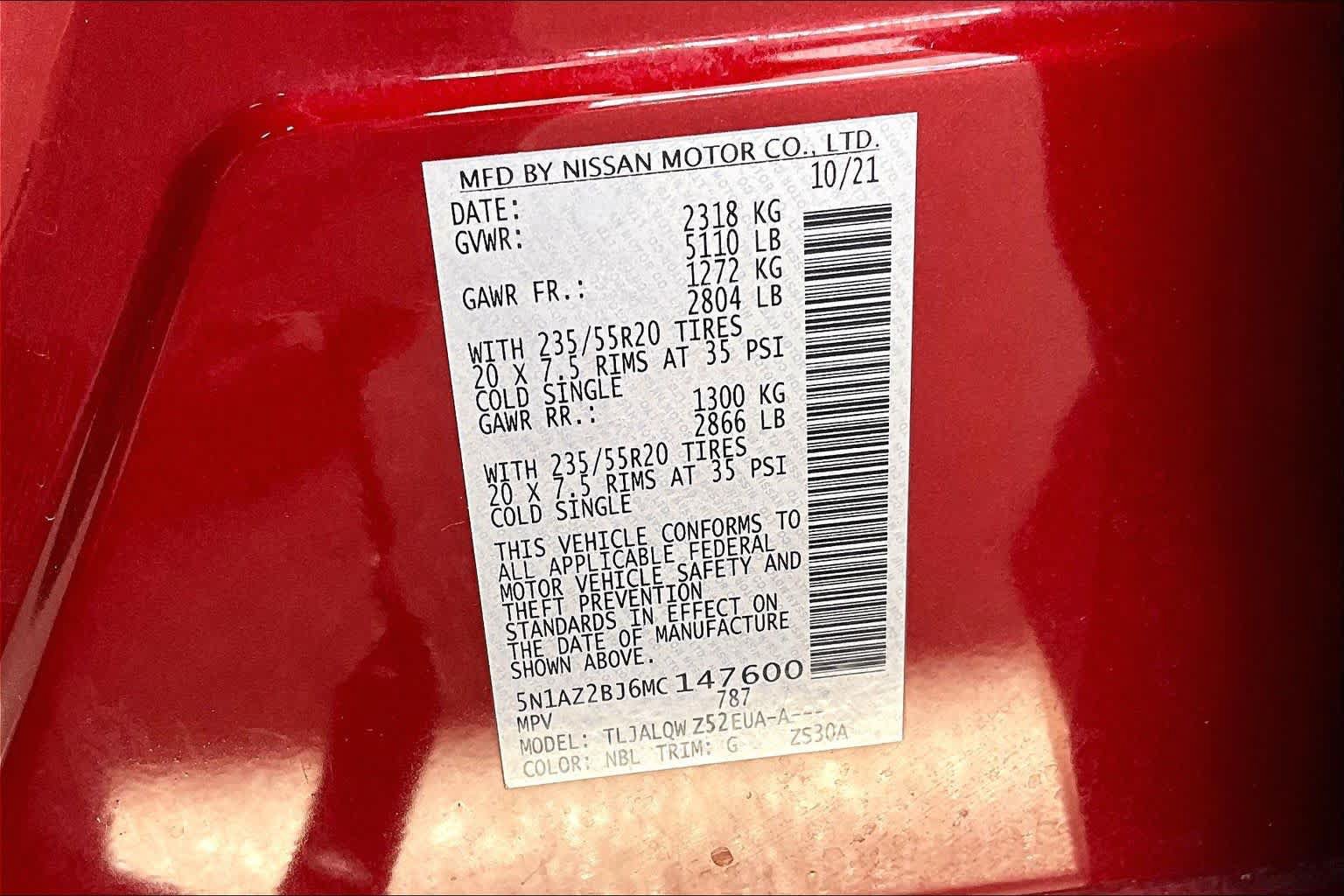 Certified 2021 Nissan Murano SV w/ SV Special Edition Package FWD image 34