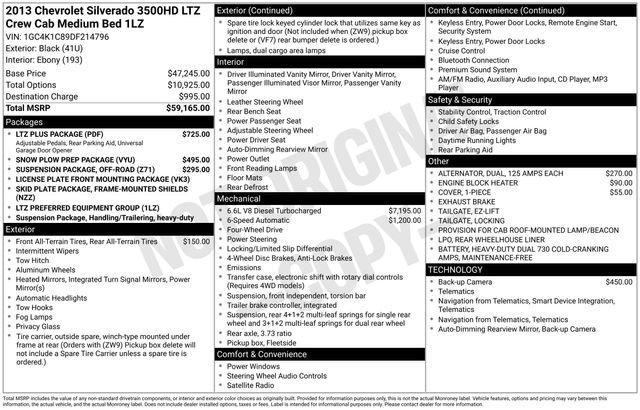 Used 2013 Chevrolet Silverado 3500 LTZ w/ LTZ Plus Package image 28