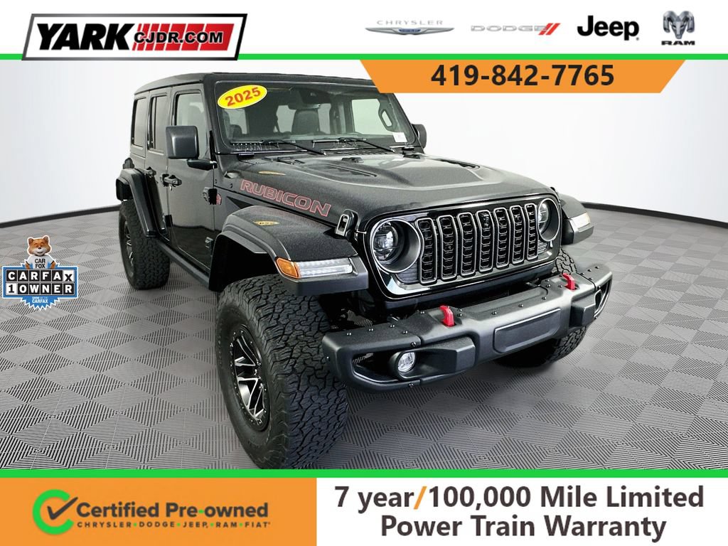 Certified 2025 Jeep Wrangler Unlimited Rubicon AWD/4WD image 1