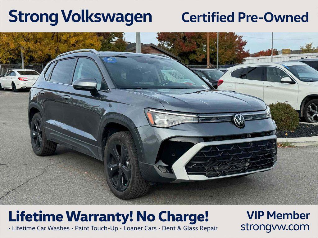 Certified 2025 Volkswagen Taos SEL w/ Black Wheel Plus Package image 1