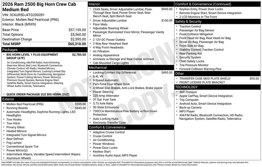 Used 2026 RAM 2500 Big Horn image 35