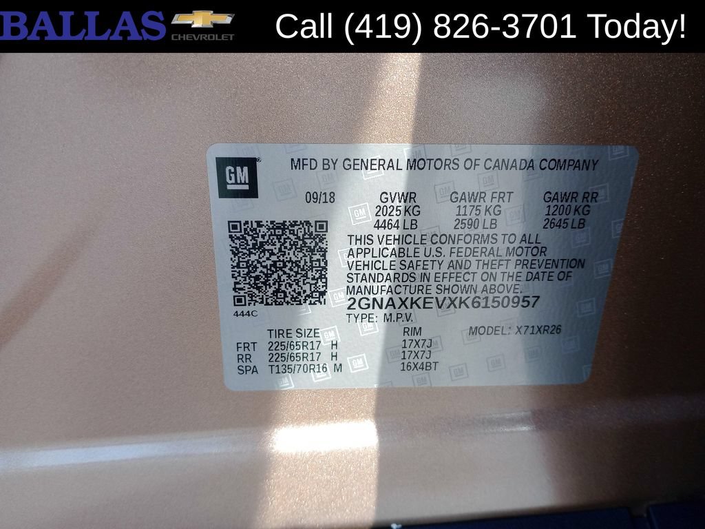 Certified 2019 Chevrolet Equinox LT FWD image 34