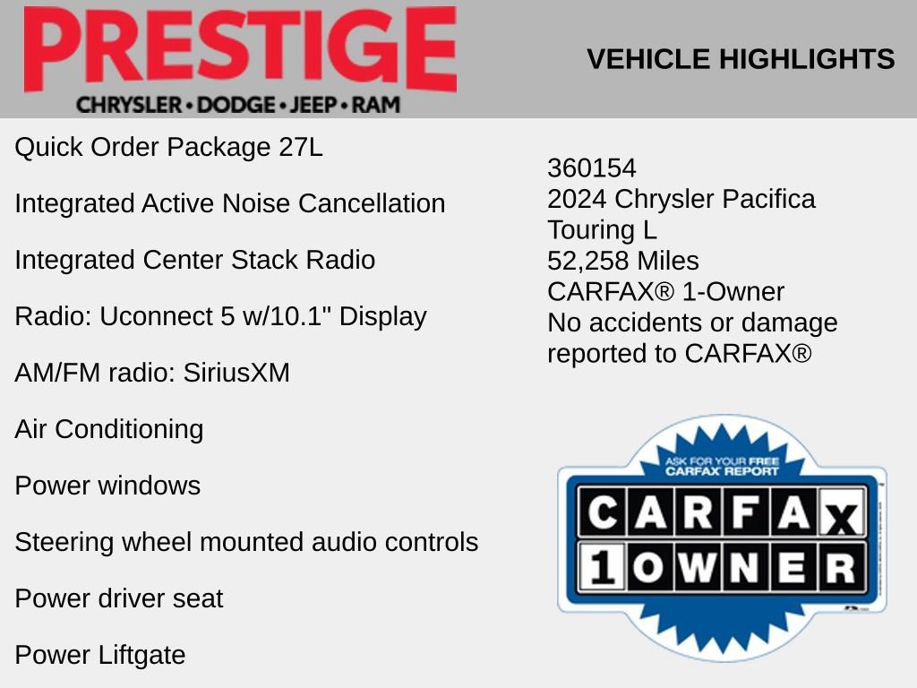 Used 2024 Chrysler Pacifica Touring-L image 2